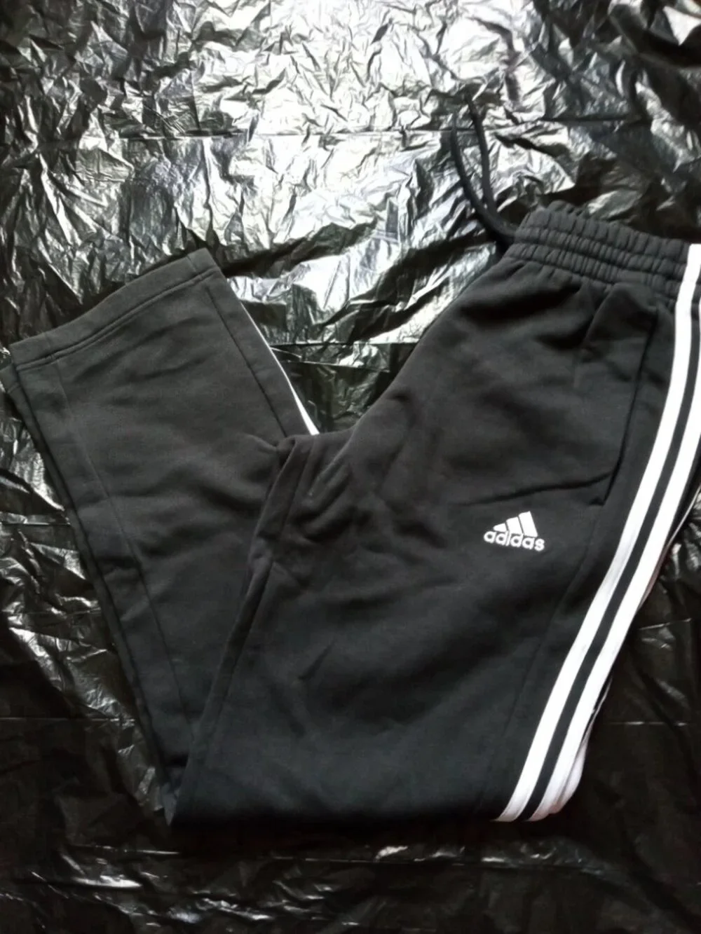 Adidas Three Stripe Jogger Set Black Mens XS/S (Not A Matching Set)
